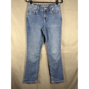 Maurices m jeans Straight Leg Women 8 Blue Medium Wash Mid Rise Stretch Denim
